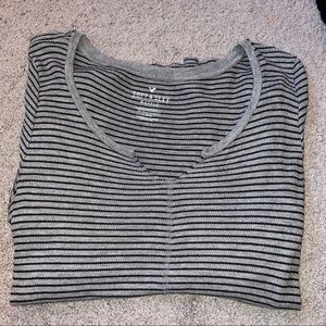 Striped Soft and Flowy Waffle Long Sleeve